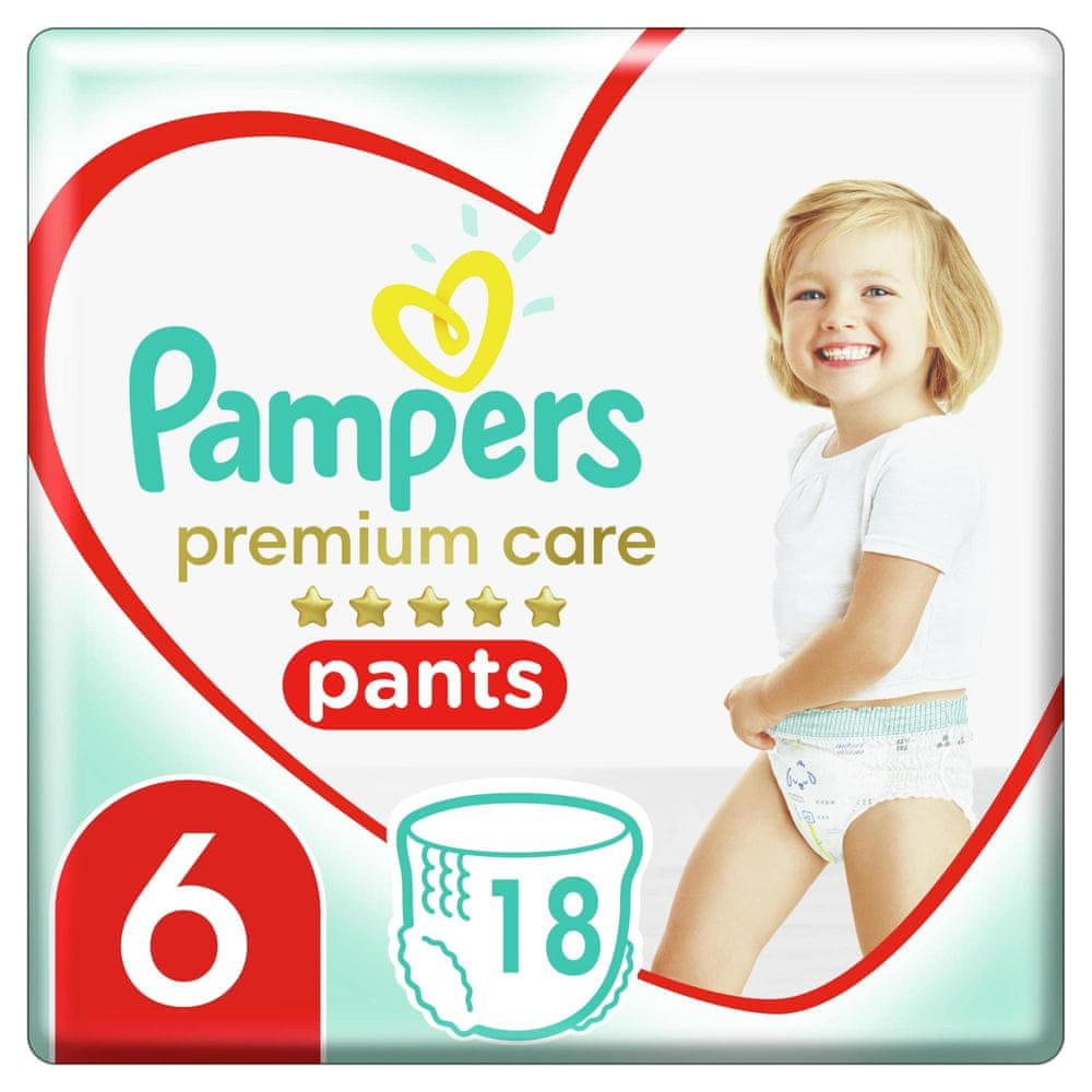 Pampers Premium Care Plenkové Kalhotky Vel.6, 18 Plenkových Kalhotek