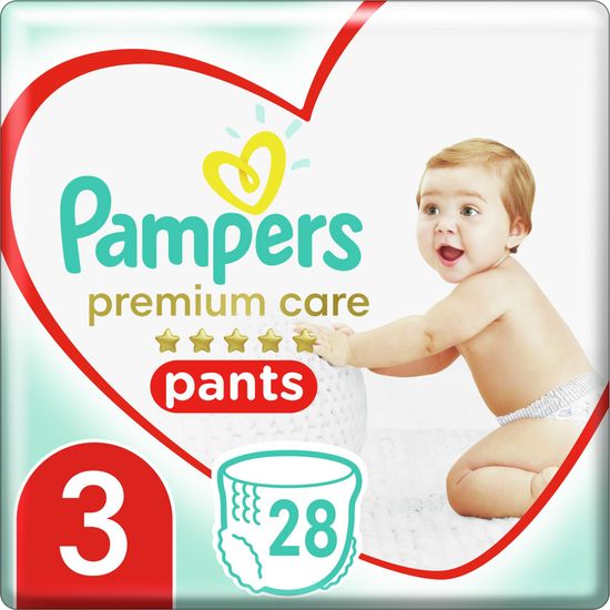 Pampers Premium Care Plenkové Kalhotky Vel. 3, 28 Plenkových Kalhotek