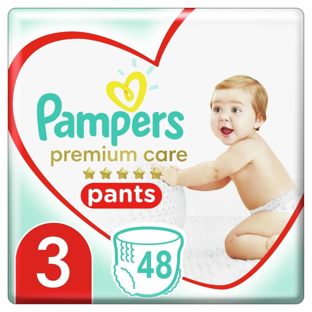 Levně Pampers Plenkové kalhotky Premium Care Pants 3 (6-11 kg) Midi 48 ks