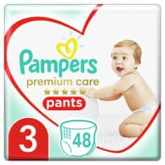 Plenkové kalhotky Premium Care Pants 3 (6-11 kg) Midi 48 ks