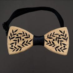 AMADEA Dřevěný motýlek k obleku - motiv větvičky 11 cm, český výrobek