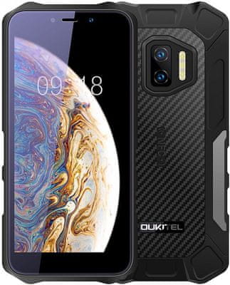 Oukitel WP12 odolný telefon IP69K IP68 vojenský standard odolnosti MIL-STD-810G vysoká kapacita baterie dlouhá výdrž duální fotoaparát NFC čtečka obličeje Bluetooth 5.0 reverzní dobíjení Gorilla Glass 3