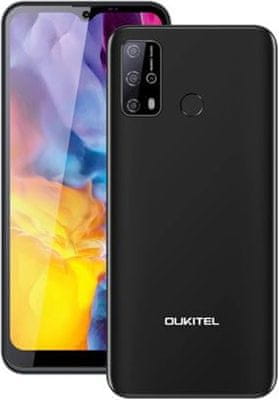 Oukitel C23 Pro 4GB/64GB dlouhá výdrž velký displej trojitý fotoaparát čtečka otisků prstů odemykání obličejem HD+ bezrámečkový displej čtyři objektivy 5000mAh baterie Bluetooth 5.0 Dual SIM