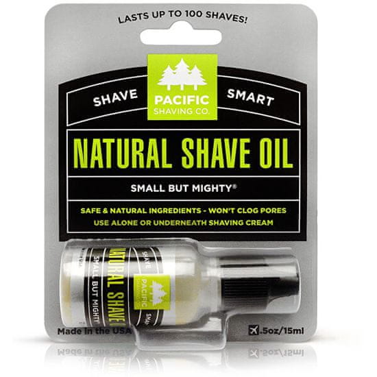 Pacific Shaving Pánský přírodní olej na holení Natural (Shave Oil) 15 ml