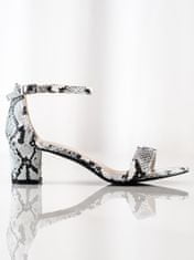 Amiatex Designové se zvířecím motivem sandály dámské na širokém podpatku, zvířecí motivy, 37
