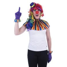 funny fashion Sada Klaun - klobouk, rukavice, límec a klaunský nos