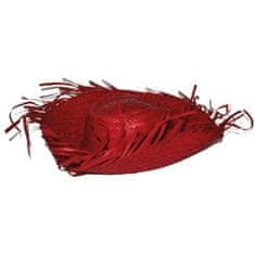 funny fashion Plážový slaměný klobouk červený slamák