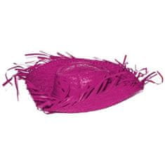 funny fashion Plážový slaměný klobouk růžový slamák