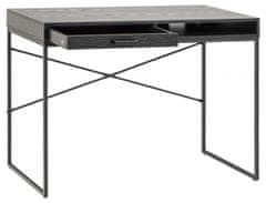 Design Scandinavia Pracovní stůl Seaford, 110 cm, MDF, černá