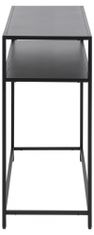 Design Scandinavia Konzolový stůl Newcastle, 100 cm, kov, černá