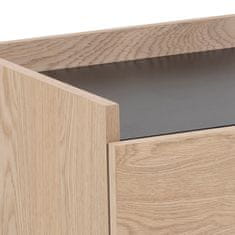 Design Scandinavia Televizní stolek Connect, 200 cm, dřevotřísková deska, bílý dub