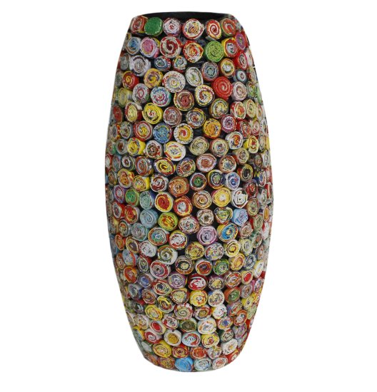BIRIDA Dekorativní váza barevná malá úzká RC06S - 40 cm