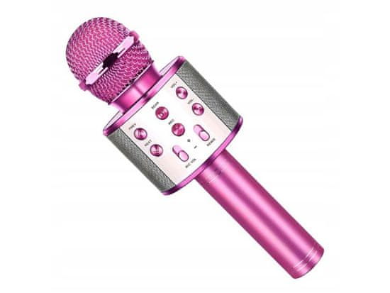 Karaoke bluetooth mikrofon s reproduktorem, RŮŽOVÁ E-227-RU