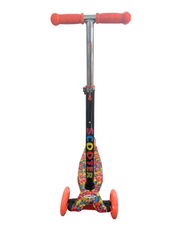 Koloběžka tříkolová MAXI SCOOTER se svítícími kolečky, BONBON, oranžová H-049-BO