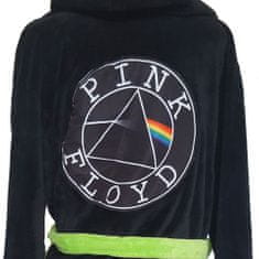 CurePink Pánský župan Pink Floyd: Circle Logo (M/L) černý fleece