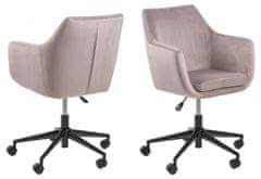 Design Scandinavia Kancelářská židle Nora, tkanina, růžová