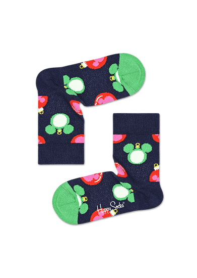 Happy Socks Dětské modro-zelené ponožky Happy Socks x Disney - vzor Baublelicious - 0-12M
