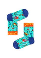Happy Socks Dětské tyrkysové ponožky z kolekce Happy Socks x Queen, vzor The Works - 0-12M