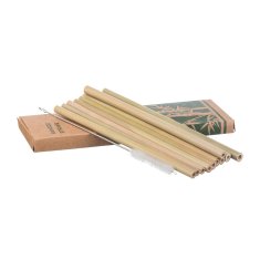 Čisté dřevo Bambusová brčka - sada 10 ks