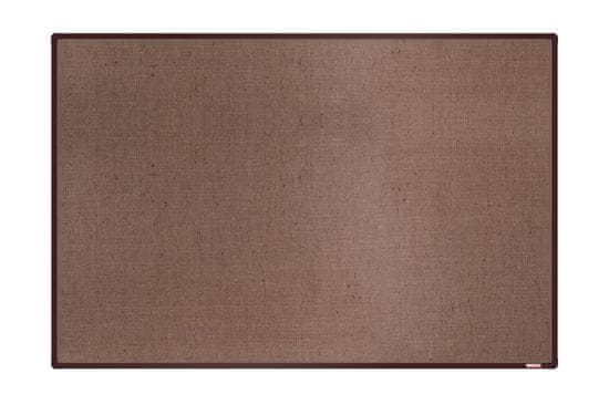 boardOK Jutová nástěnka s hnědým rámem 180 x 120 cm