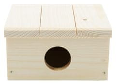 Domek dřevo křeček rovná střecha 13 x 12 x 6 cm