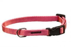 BAFPET Obojek puppy nylon rozlišovací-růžový s černou přezkou 1,00 x 18-26 cm