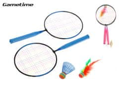 Mikro Trading Gametime badmintonové rakety 44x22 cm 2 ks s košíčky 2 ks