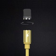 Gravity RC-095a magnetický USB / USB Type C kabel s LED světlem 1M 2.1A černý
