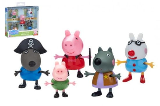 Peppa Pig Prasátko Peppa/ plast set 5 figurek v maškarních šatech