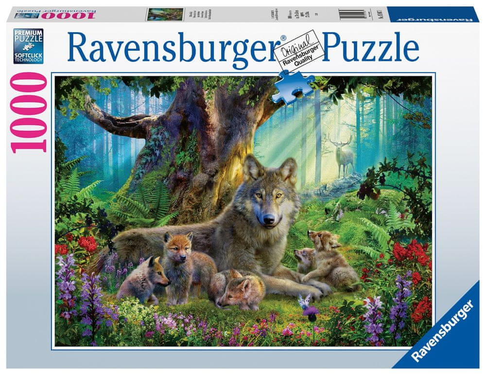 Ravensburger Puzzle 159871 Vlci v lese 1000 dílků