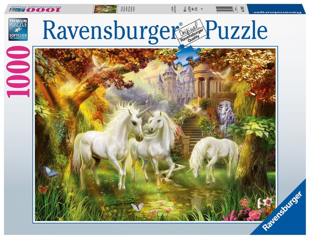 Ravensburger Puzzle 159925 Jednorožci v lese 1000 dílků