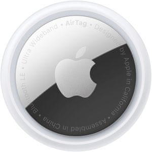 Apple AirTag lokátor lokalizátor malý kulatý puk prozvonění předmětu aplikace Find My ochrana soukromí šifrování dat anonymní poloha přesná lokalizace stylový vzhled anonymní signál aplikace dosah IP67 voděodolný prachuvzdorný 4ks balení