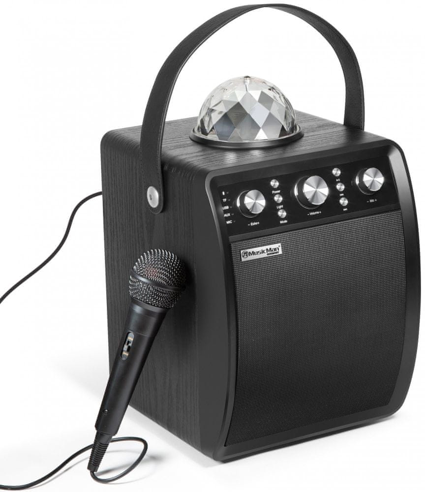Levně Technaxx Disco reproduktor + mikrofon, černý (BT-X53)