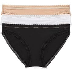 Calvin Klein 3 PACK - dámské kalhotky Bikini QD3804E-FIY (Velikost S)