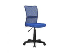 KONDELA Otočná židle, modrá/vzor/černá, GOFY