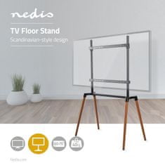Nedis TVSM7250BK stojan pro TV, 60 - 75", 40 kg, Skandinávský design černá/buk