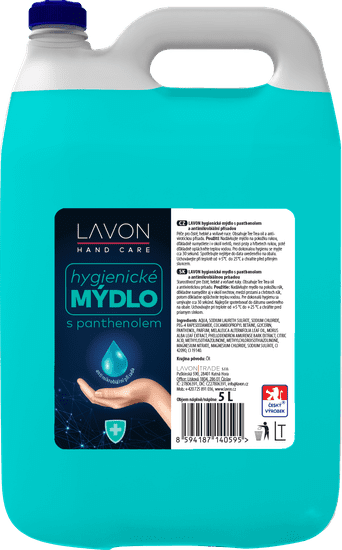 LAVON hygienické mýdlo s panthenolem 5 l