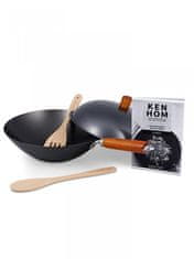 Classic wok pánev 31 cm z nepř. uhlíkové oceli 5-ti dílná sada Ken Hom