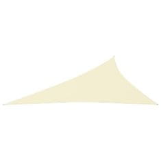 Greatstore Stínící plachta oxfordská látka trojúhelníková 3x4x5 m krémová
