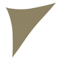 Greatstore Stínící plachta oxford trojúhelníková 3,5 x 3,5 x 4,9 m béžová