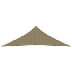 Greatstore Stínící plachta oxford trojúhelníková 3,5 x 3,5 x 4,9 m béžová