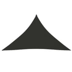 Greatstore Stínící plachta oxfordská látka trojúhelník 5x5x6 m antracitová