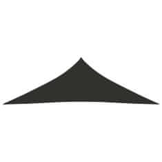 Greatstore Stínící plachta oxford trojúhelníková 4 x 4 x 5,8 m antracitová