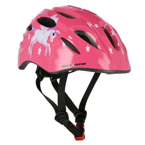 Nils Extreme helma MTW01 s blikačkou růžová
