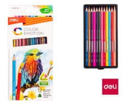 Deli stationery Pastelky DELI trojhranné 12 barev Color Emotion EC00200
