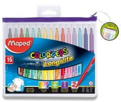Maped Fixy Color Peps Long Life pouzdro na zip 15 barev
