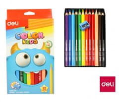 Deli stationery Pastelky DELI trojhranné JUMBO 12 barev Color Kids EC00600