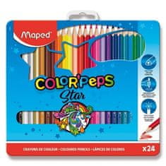 Maped Pastelky Color Peps Metal Box 24 barev
