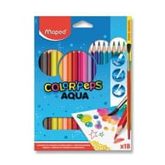 Maped Pastelky Color Peps Aqua 18 barev + štětec
