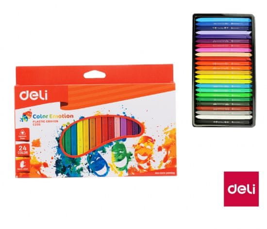 Deli stationery Pastely plasticolor DELI 24 barev Color Emotion EC20020
